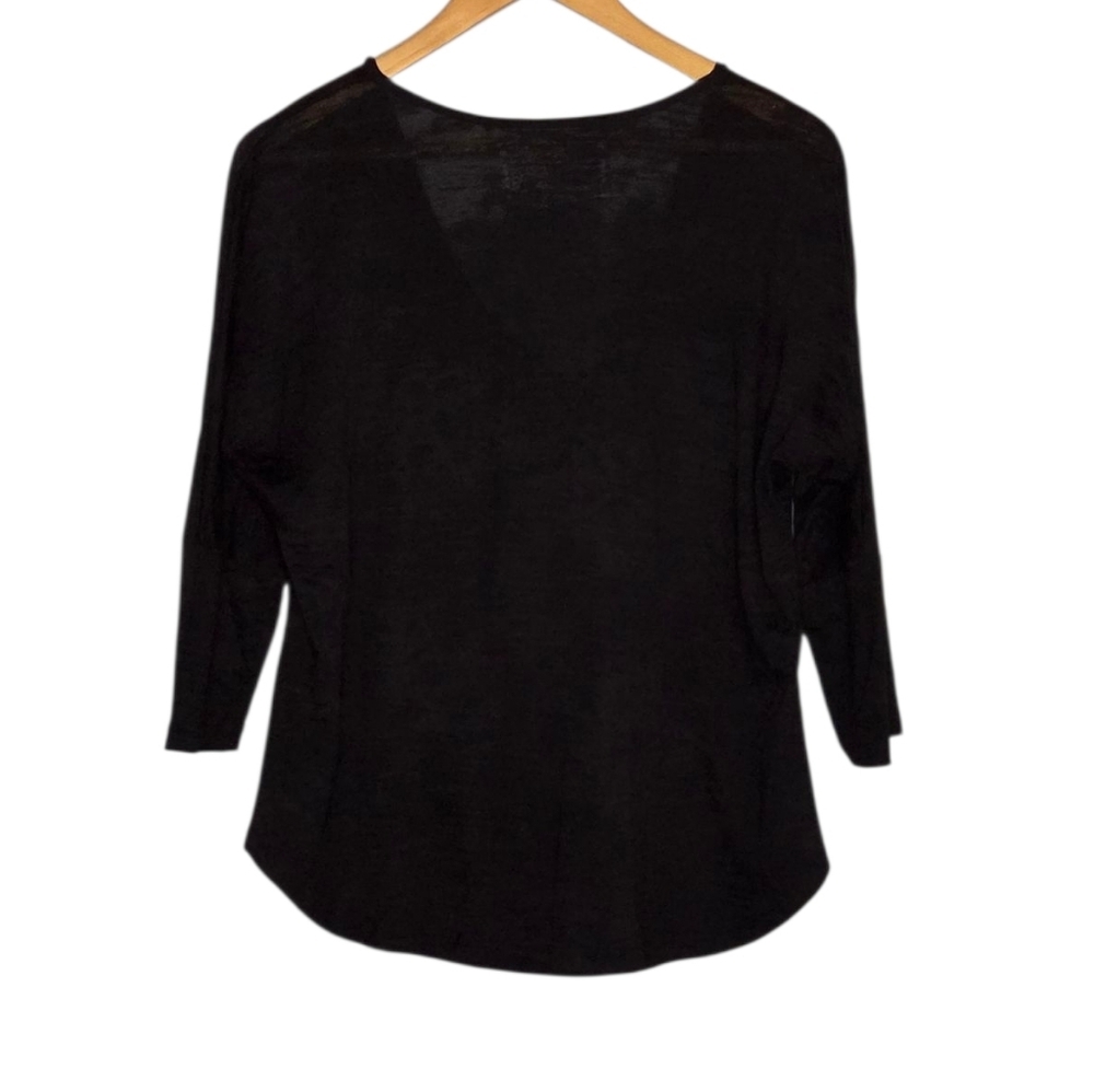 Nation Ltd. Semi Sheer Cowl Neck 3/4 Sleeve Top One Size - Picture 2 of 5